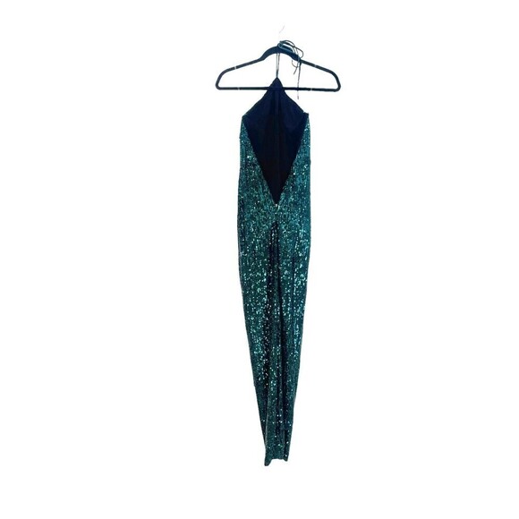 NOOKIE Sequin Backless Treasure Gown in Emerald Size Small NWT - Picture 7 of 15